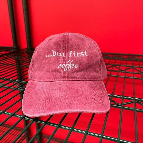 …But First Coffee Baseball Cap Hat - Picture 3 of 6